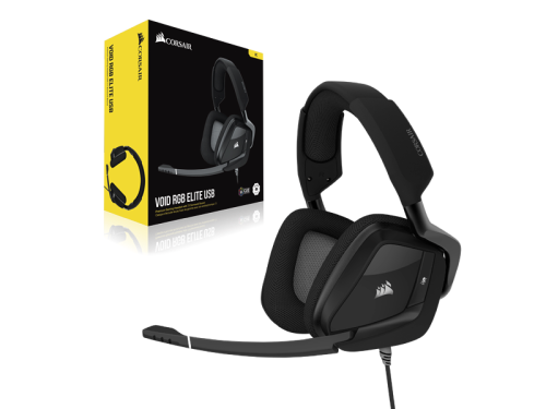 CORSAIR VOID RGB ELITE USB Premium Gaming Headset with 7.1 Surround Sound  Carbon