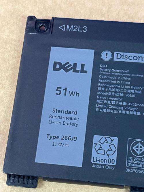 Dell Battery (TYPE: 266J9) 51Wh 11.4v (for Dell Inspiron 15 G3 G3 15-3590, G5 15-3500, G7 15-7590)