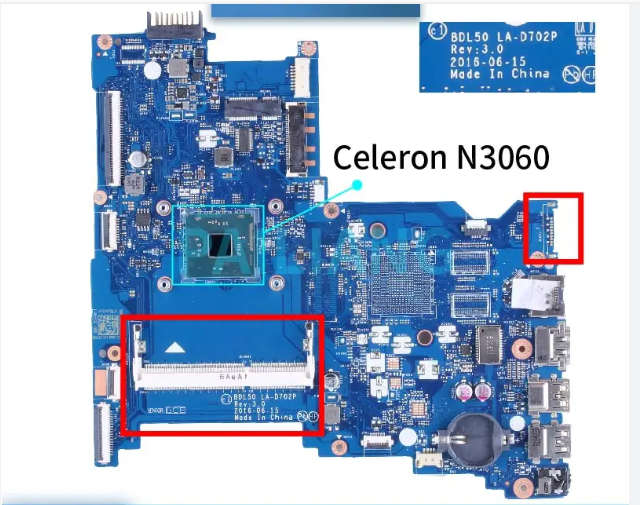 HP 250 G5 MOTHERBOARD For HP Pavilion 15-AY 250 G5  (Intel Celeron CPU N3060 @ 1.60GHz)
