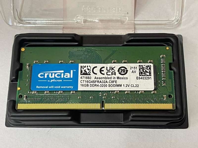 CRUCIAL 16GB DDR4 3200MHz LAPTOP RAM