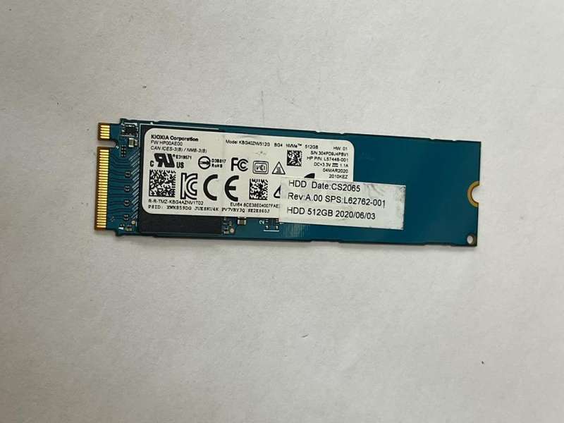 Kioxia SSD 512GB BG4 M.2 2280 80mm KBG40ZNV512G L57448 NVMe PCIe 3.0 Solid State