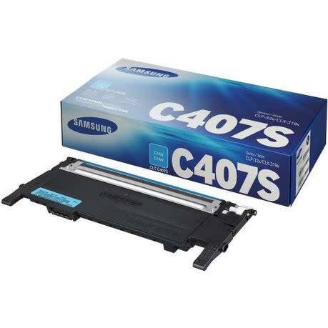 Samsung CLT-C407S Cyan Laser Toner Cartridge