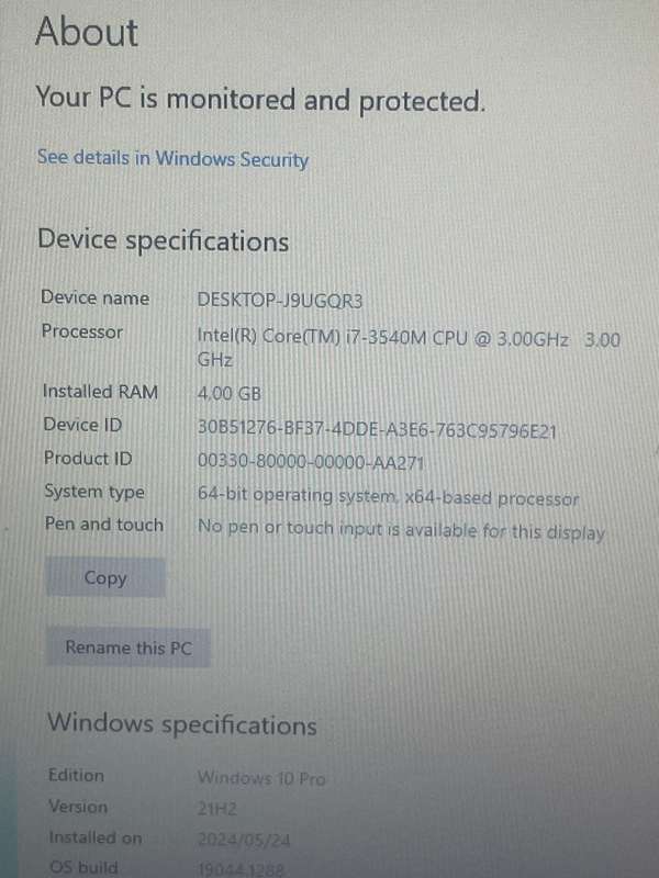 HP ELITEBOOK 8570p | CORE i7 @3.00GHz CPU | 4GB RAM | 500GB HDD | 15.6` LED | AMD RADEON | WIN10 PRO