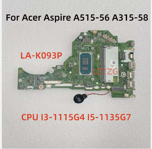 ACER ASPIRE A315-58 MOTHERBOARD |  11TH GEN CORE i3-1115G4 @ 3.00GHz  (8GB ONBOARD RAM)