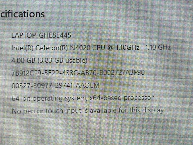 ASUS E410MA-C4128P0T MOTHERBOARD |  11TH GEN CELERON N4020 @ 1.10GHz  (128GB EMMC + 4GB RAM ONBOARD)