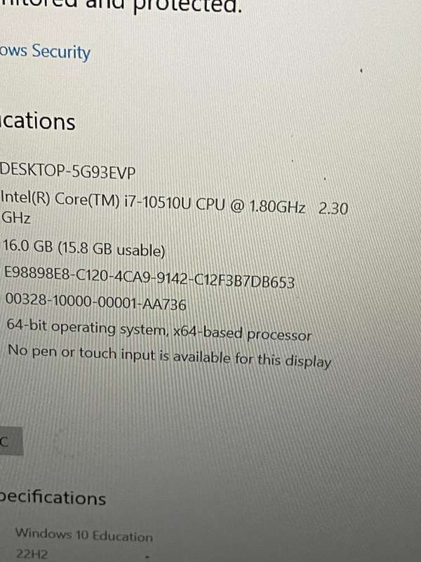 HP EliteBook 850 G7 | 10th Gen Core i7-10510U | 16GB RAM | 512GB SSD | 15.6` Full HD | Win10 Pro