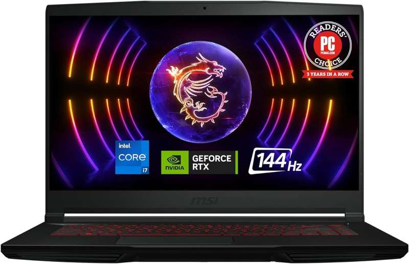 MSI THIN GF63 15.6 144Hz GAMING LAPTOP, 12th Gen CORE I7, 16GB DDR4, 512GB NVMe SSD, NVIDIA RTX 4050