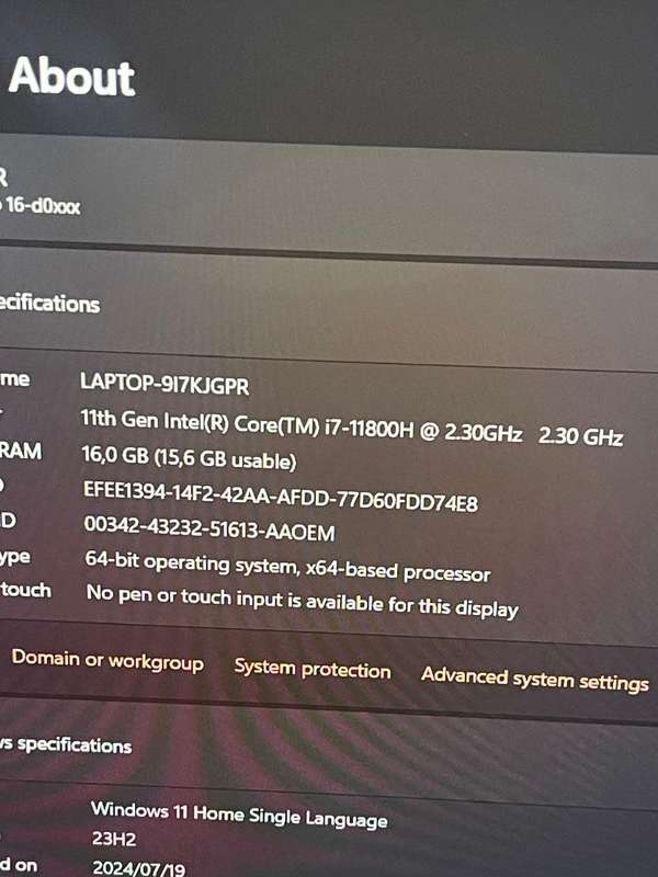 HP  VICTUS 16 GAMING | 4GB NVIDIA RTX 3050 Ti | 11th GEN CORE i7-11800H | 16GB RAM | 512GB SSD WIN11