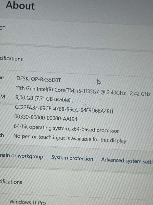 LENOVO THINKPAD E15**11TH GEN CORE i5-1135G7**8GB DDR4**512GB SSD**15.6` IPS FHD**FINGERPRINT**WIN11