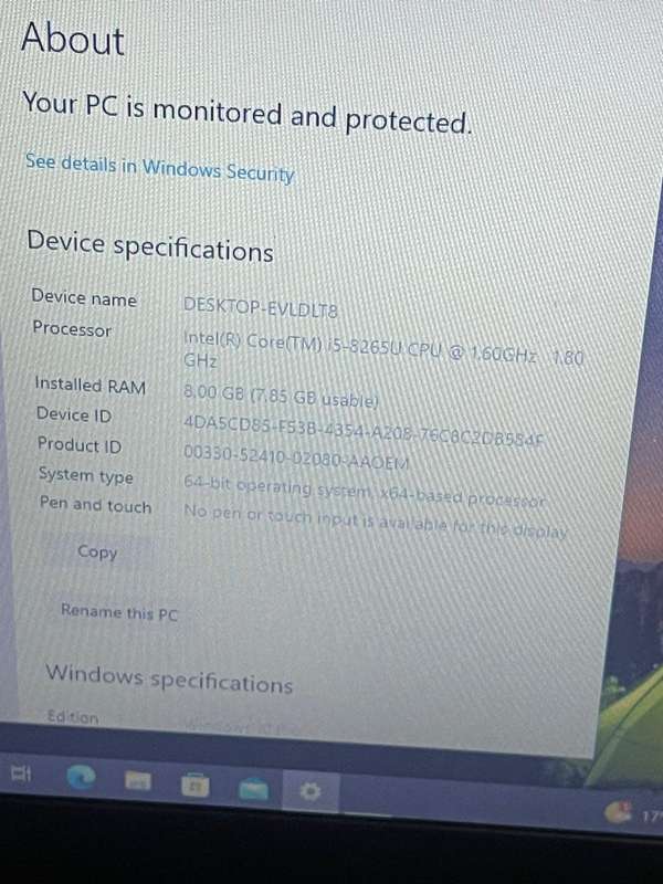 LENOVO THINKPAD E490 | 8TH GEN CORE i5-8265U | 8GB DDR4 | 256GB NVMe SSD | 14" HD | WIN1O