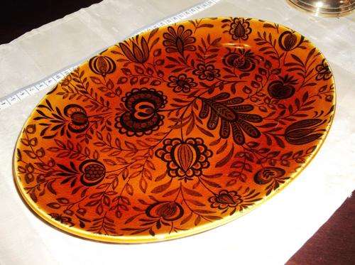 Ridgeway "Golden Amber" Large Ironstone Platter, beautiful lustre, no chips or cracks
