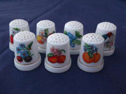 Lot of 7 Thimbles, 1 Bid for All!