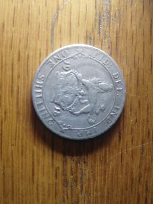 U. K. 1918 one shilling coin