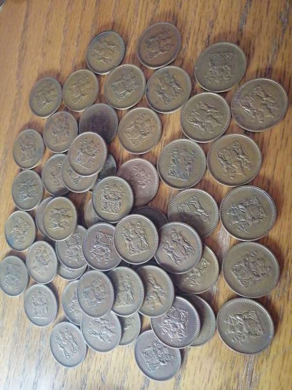 Mix of Rhodesia 1c coins. (52 coins)
