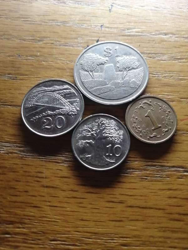 Zimbabwe 1980 $1.. 20c.. 10c.. 1c.. Coins