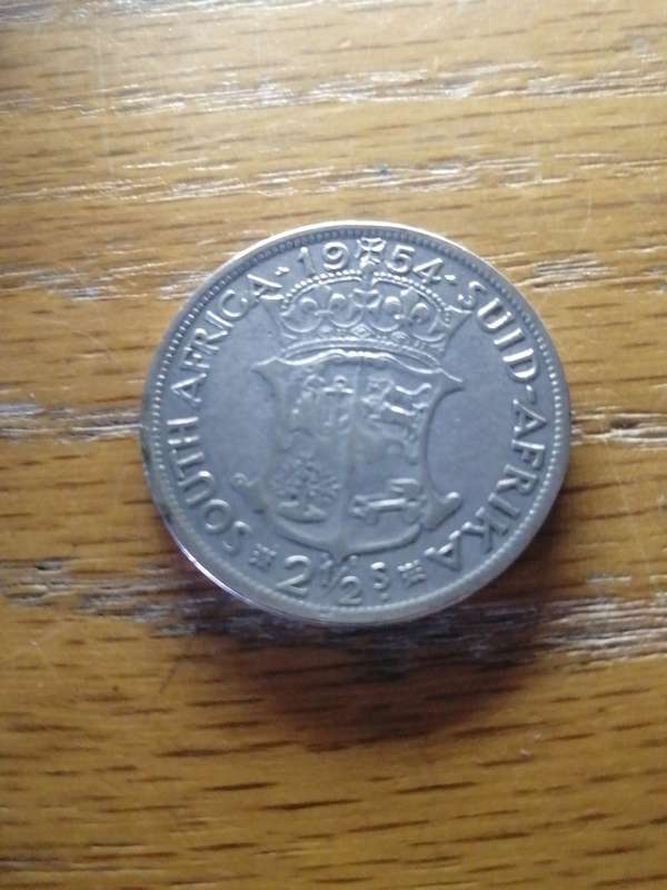 South Africa 21/2 shillings coin