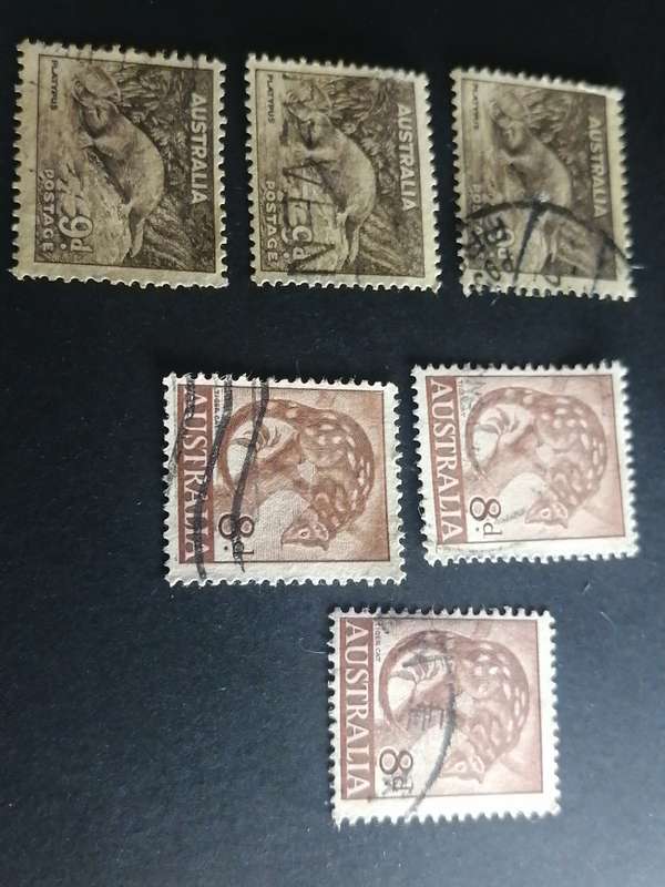 Australia Platypus and Tiger cat stamp
