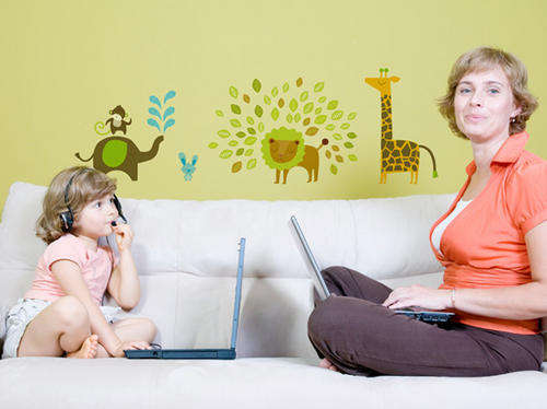 Wall Sticker - WS-120 Lion & Giraffe