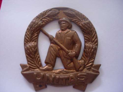 SOUTH AFRICA CITIZEN FORCE (SKIET KOMMANDO) CAP BADGE
