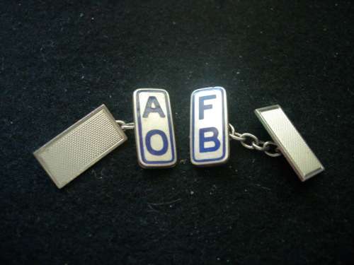 ANCIENT ORDER OF FROTH BLOWERS - SILVER CUFF LINKS