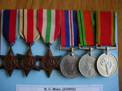 WW2 MEDAL GROUP (6)  NAMED