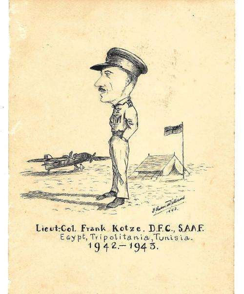 WW2 PEN & INK SKETCH - NORTH AFRICA 1943