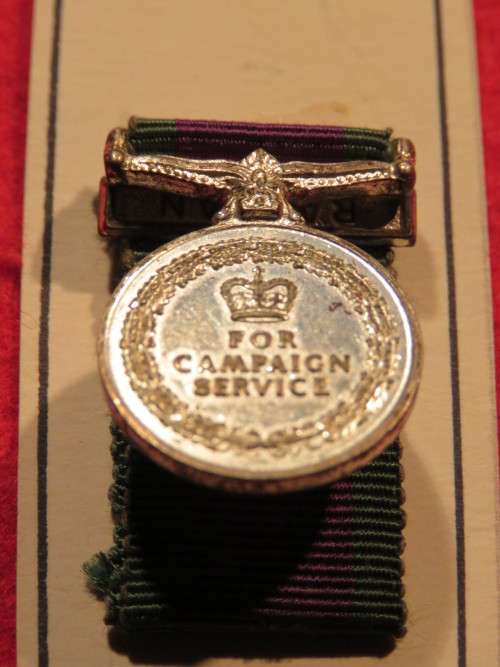 BRITISH - GENERAL SERVICE MINIATURE MEDAL -' RADFAN 'CLASP