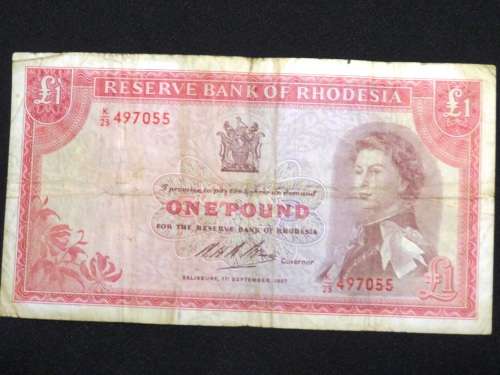 RHODESIA - £1 + $1 NOTES