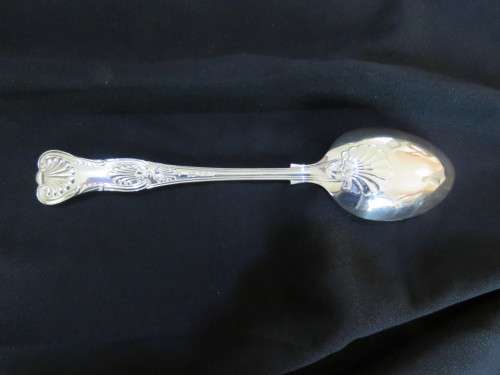 SILVER TABLE SPOONS x 5 - SHEFFIELD 1911 - TOTAL WEIGHT 470 GRAMS