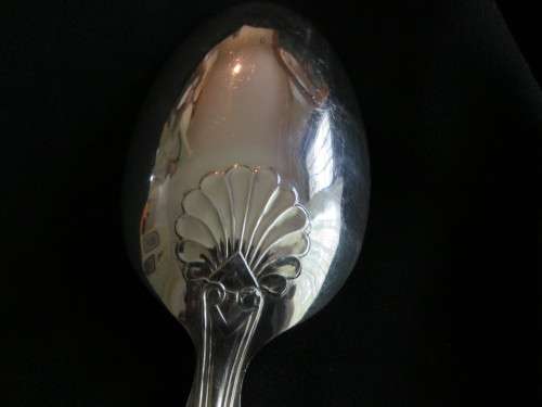 SILVER TABLE SPOONS x 5 - SHEFFIELD 1911 - TOTAL WEIGHT 470 GRAMS