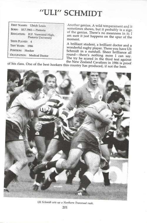THE LEGENDS OF SPRINGBOK RUGBY 1889 - 1989 edited by K.CLAYTON