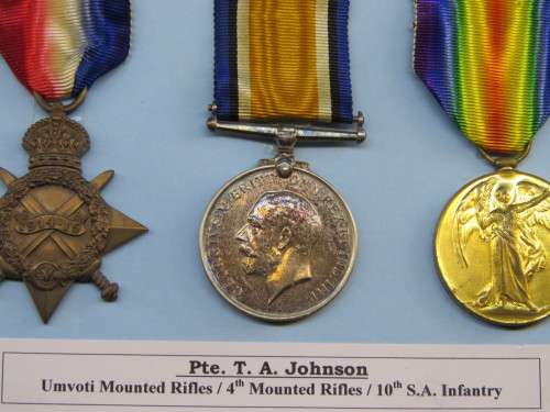 WW1 TR - 1914/15 TRIO - UMVOTI MOUNTED RIFLES
