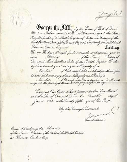 WARRANTS OF APPOINTMENT - M.B.E. and O.B.E.