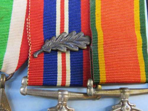 WW1 + WW2 SOUTH AFRICAN MEDAL GROUP (7)  -  M.I.D