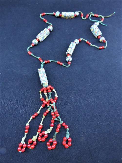 VINTAGE MILLEFIORI BEAD NECKLACE