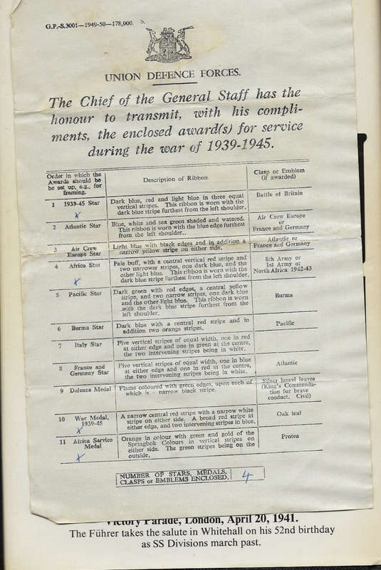 WW2 MEMORABELIA  (PERSONAL PAPERS OF A.MUNRO - P.O.W)