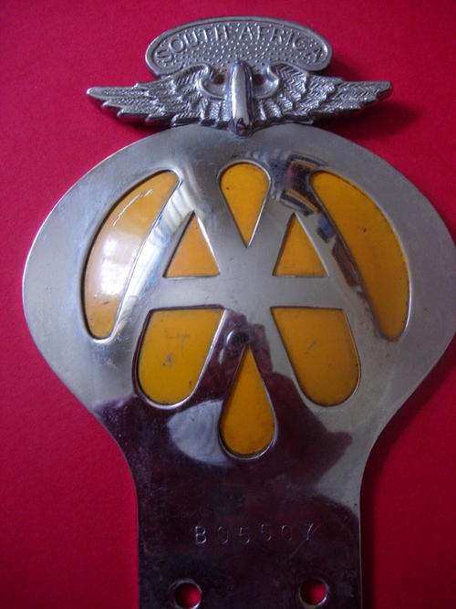 A.A. CHROME CAR BADGE - SOUTH AFRICA No.B05507