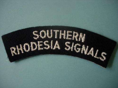 SOUTHERN RHODESIA SIGNALS CORPs. CLOTH SHOULDER FLASH