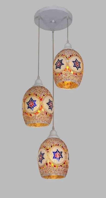 Beautiful Mosaic Pendant Chandelier