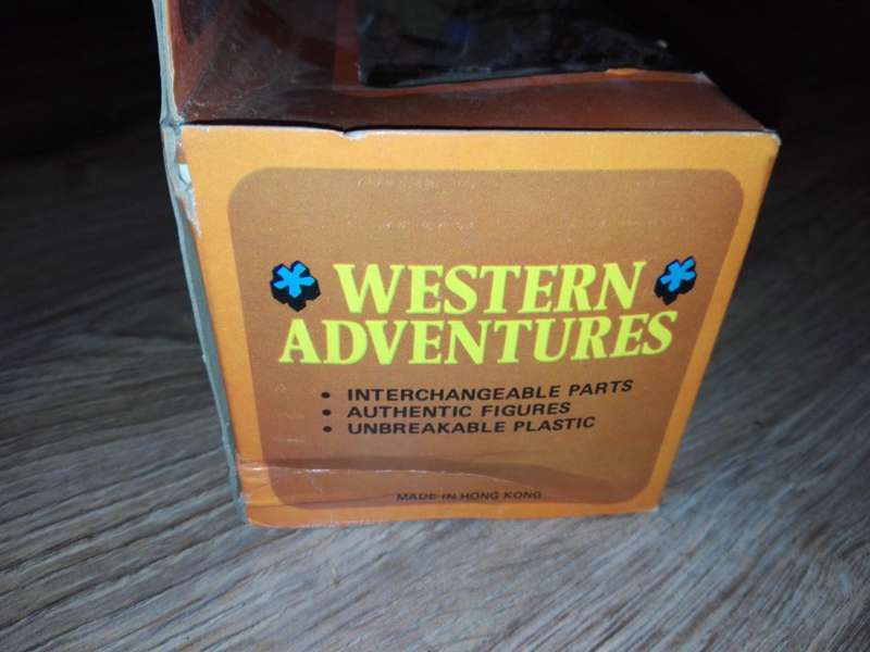 Vintage Plastic Cowboys and Indians Play Set, Boxed