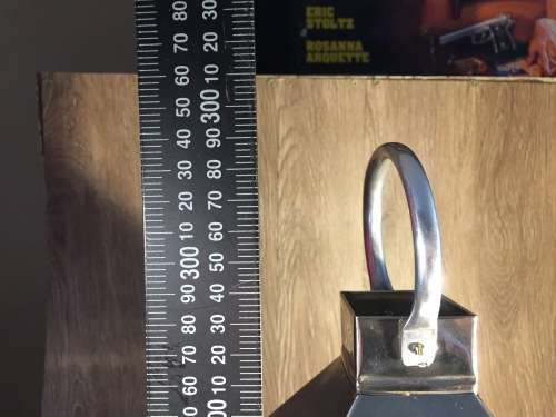 Decorative Stainless Steel & Glass Candle Lantern +/- 13cm x 29cm(Including handle)