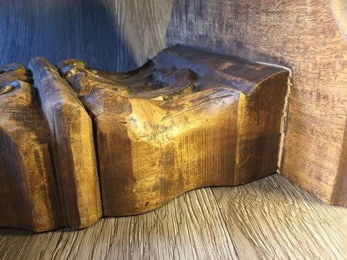 Lovely Carved Wooden Shelf +/- 38cm x 27cm