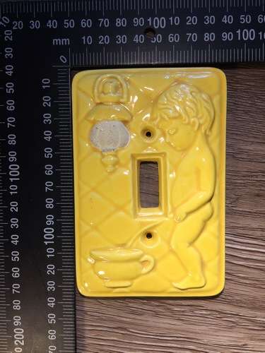 Vintage Light-switch Cover - Boy with Lamp