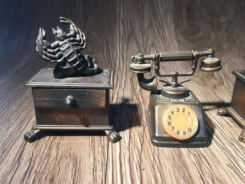 Vintage Metal Pencil Sharpeners x3