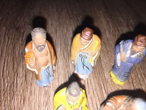 Collection of Highly Detailed Chinese Mudman Miniature Figures x6