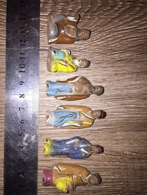Collection of Highly Detailed Chinese Mudman Miniature Figures x6