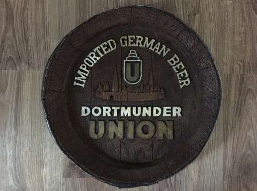 Vintage Sign, Dortmunder Union Beer,  40cm x 40cm x 7cm
