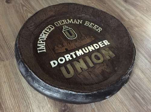 Vintage Sign, Dortmunder Union Beer,  40cm x 40cm x 7cm