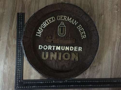 Vintage Sign, Dortmunder Union Beer,  40cm x 40cm x 7cm