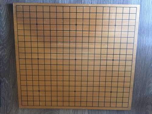 Vintage Japanese Go Game, Wooden Board